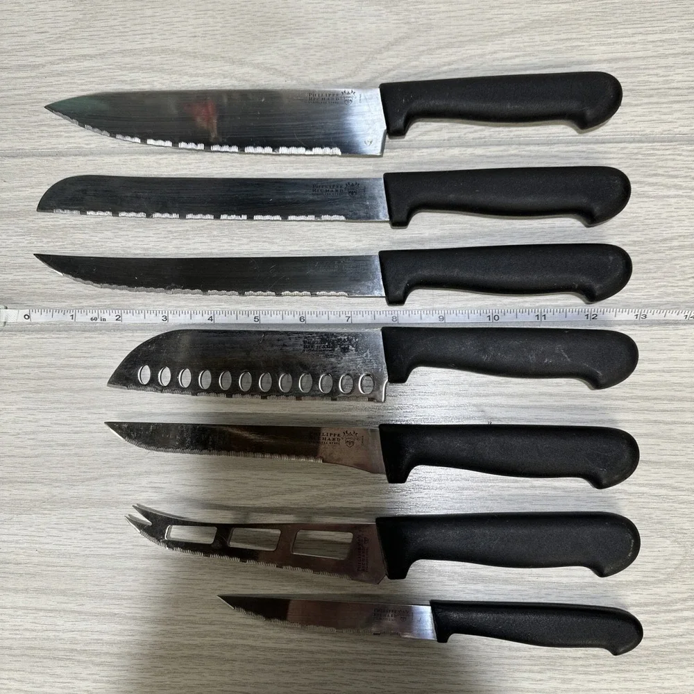 Philippe Richard Stainless Steel Kitchen‎ Knives (Set of 7) Plastic Handle